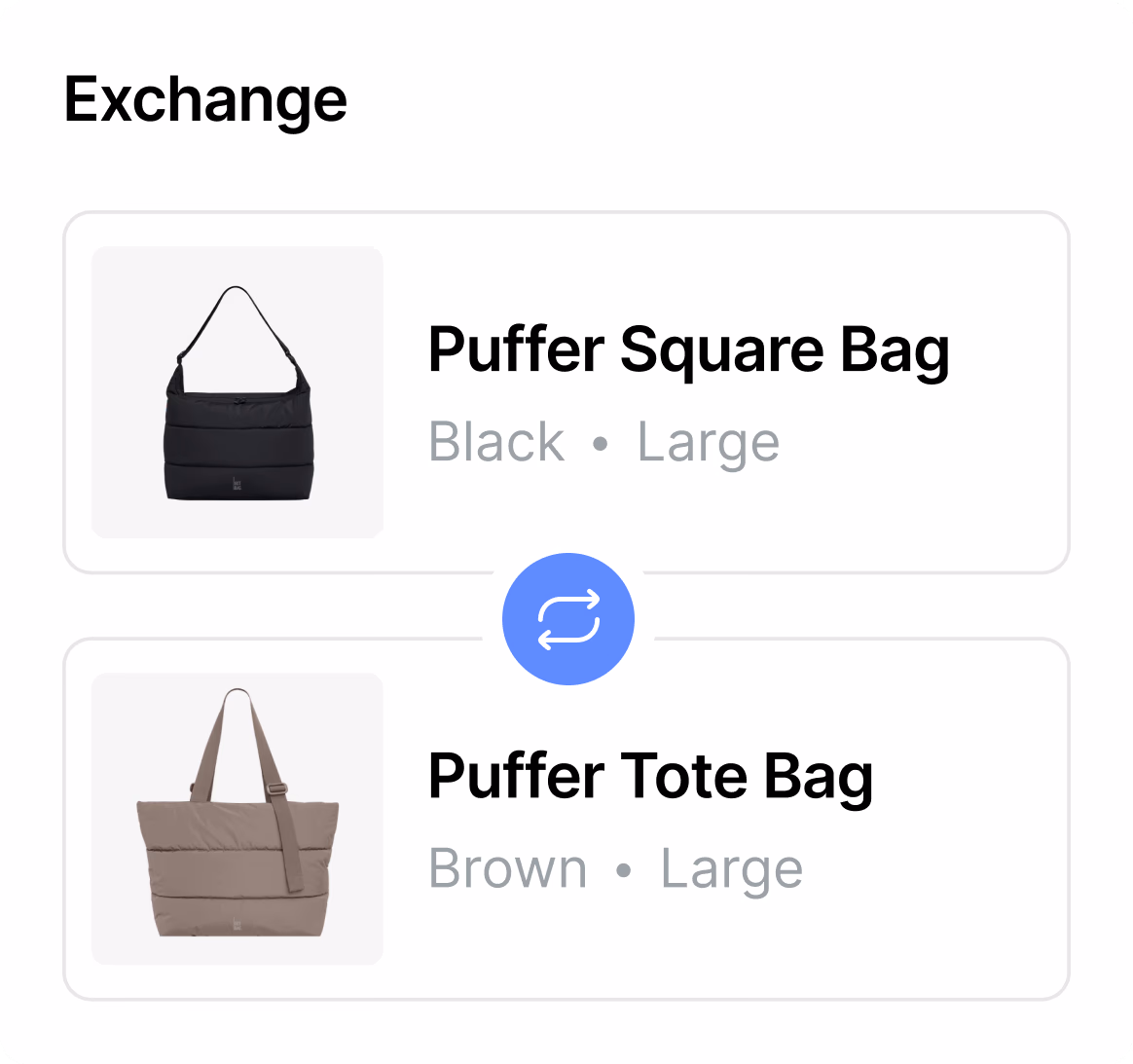 Umtausch in Sekunden